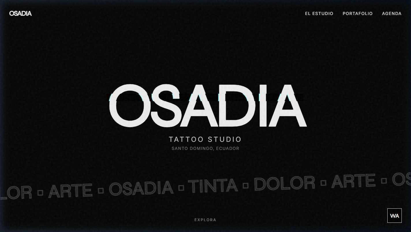 Osadía Studio website