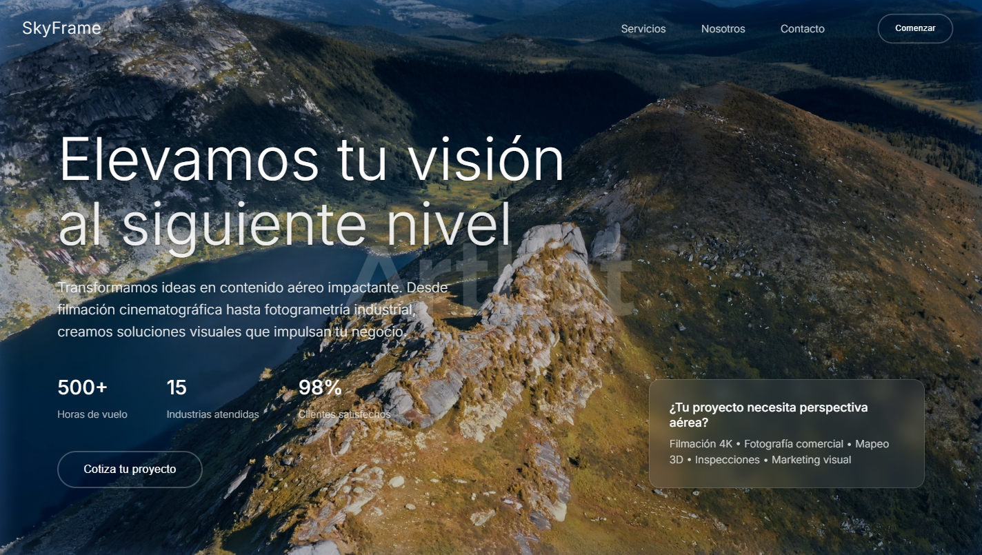 SkyFrame Studio website